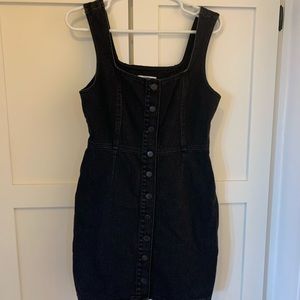 Black button up dress
